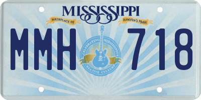 MS license plate MMH718