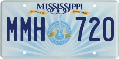 MS license plate MMH720