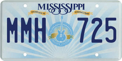 MS license plate MMH725