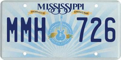 MS license plate MMH726
