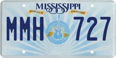 MS license plate MMH727