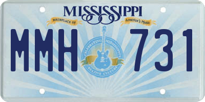 MS license plate MMH731
