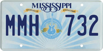 MS license plate MMH732