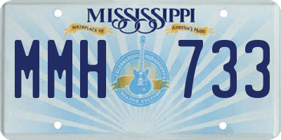 MS license plate MMH733