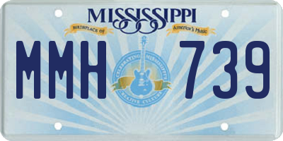 MS license plate MMH739