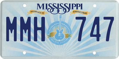 MS license plate MMH747