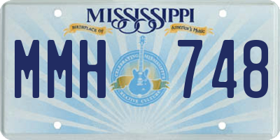 MS license plate MMH748