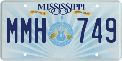 MS license plate MMH749