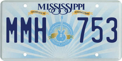 MS license plate MMH753