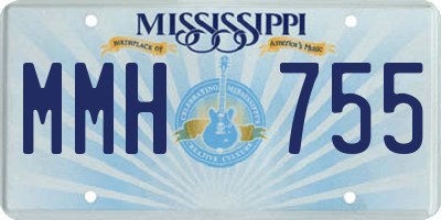 MS license plate MMH755