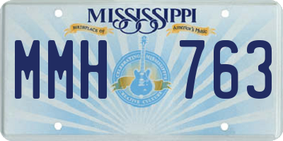 MS license plate MMH763