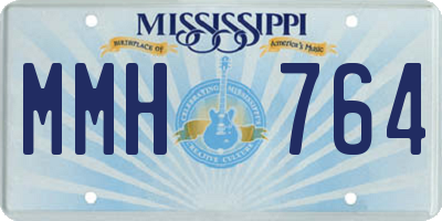 MS license plate MMH764