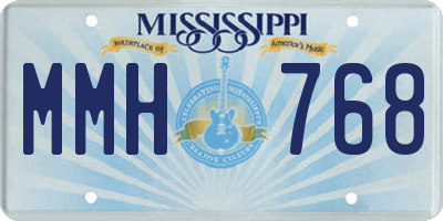 MS license plate MMH768