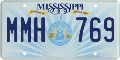 MS license plate MMH769