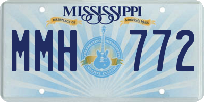MS license plate MMH772