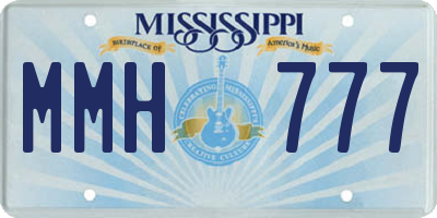 MS license plate MMH777