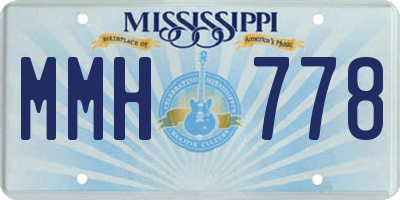 MS license plate MMH778