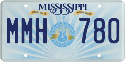 MS license plate MMH780