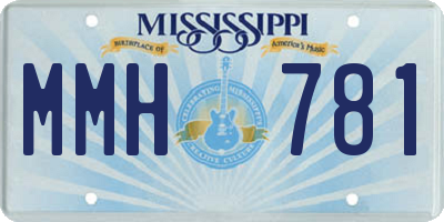 MS license plate MMH781