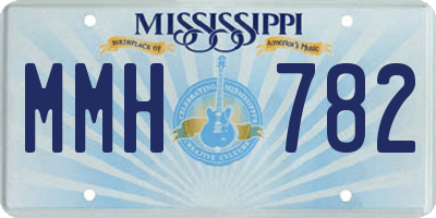 MS license plate MMH782