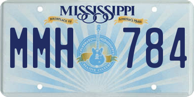 MS license plate MMH784