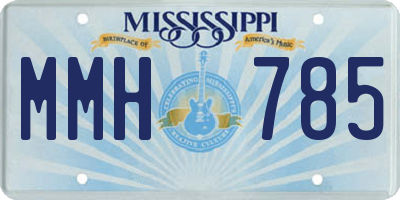 MS license plate MMH785