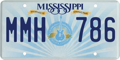 MS license plate MMH786