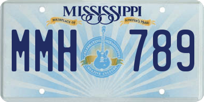 MS license plate MMH789