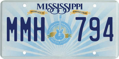 MS license plate MMH794