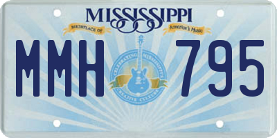 MS license plate MMH795