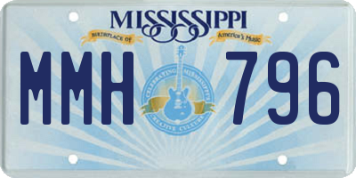 MS license plate MMH796