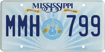 MS license plate MMH799