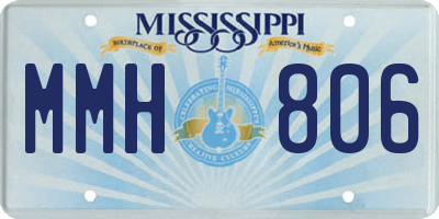 MS license plate MMH806