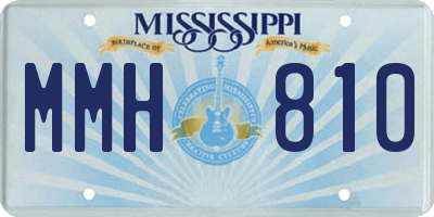 MS license plate MMH810