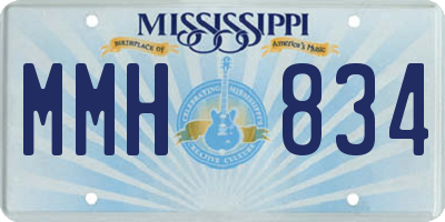 MS license plate MMH834