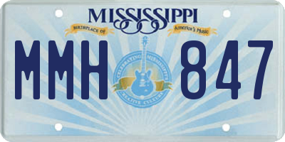 MS license plate MMH847