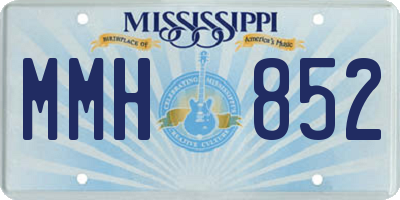 MS license plate MMH852