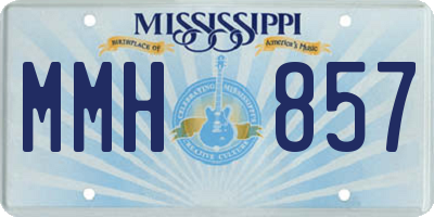 MS license plate MMH857