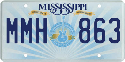 MS license plate MMH863