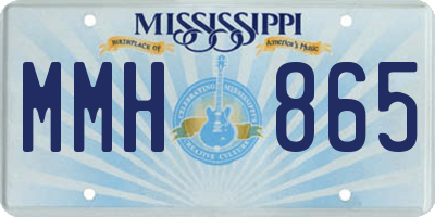 MS license plate MMH865