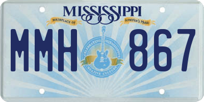 MS license plate MMH867