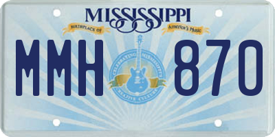 MS license plate MMH870