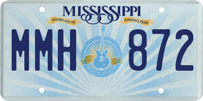 MS license plate MMH872