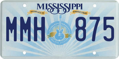 MS license plate MMH875