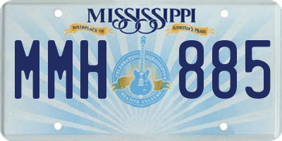MS license plate MMH885