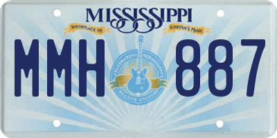 MS license plate MMH887