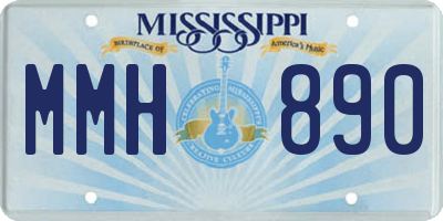 MS license plate MMH890