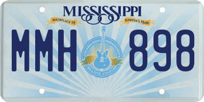 MS license plate MMH898