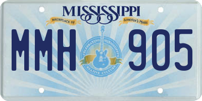 MS license plate MMH905