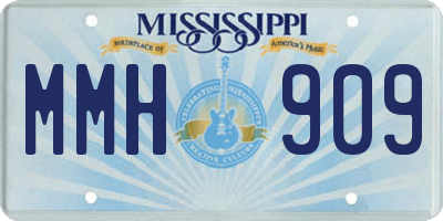 MS license plate MMH909